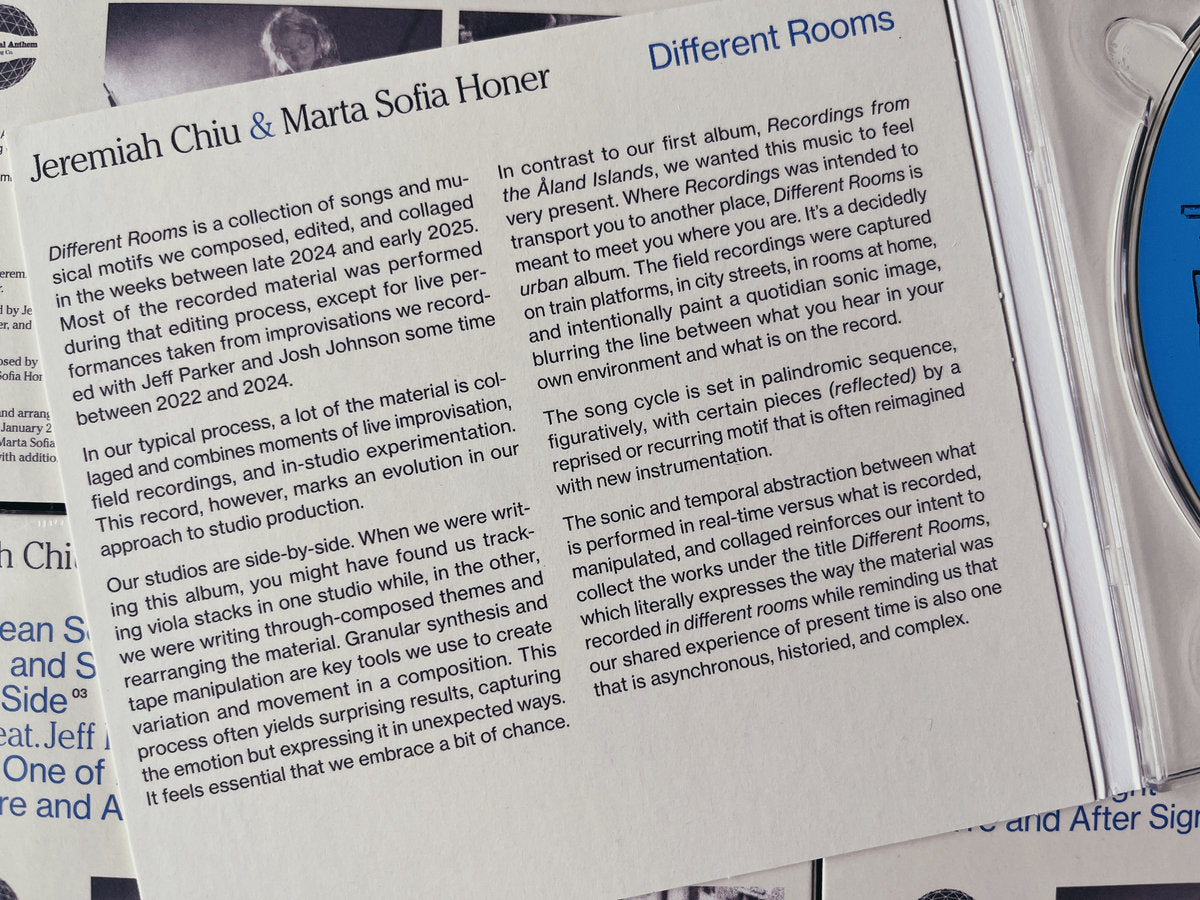 Jeremiah Chiu & Marta Sofia Honer - Different Rooms
